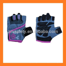 Guantes de entrenamiento de levantamiento de pesas de gimnasio de moda Guantes de deporte de señoras de cuero rosa